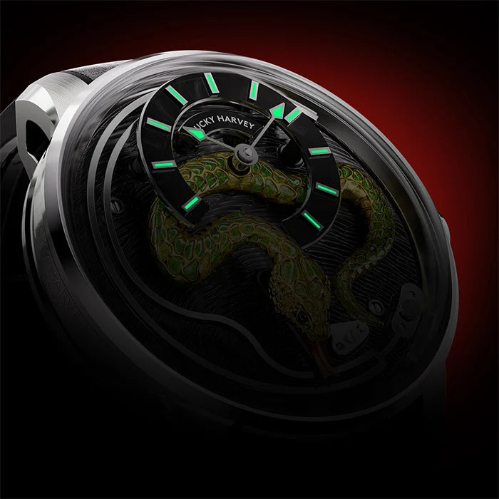 Lucky Harvey Silver Enamel Chiming Snake