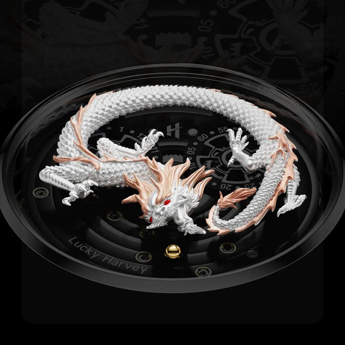 Lucky Harvey Craftsmanship Series White Dragon Automaton Watch dial