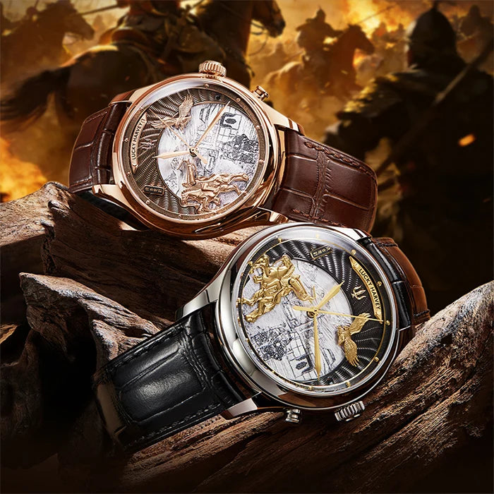Lucky Harvey Rose Gold Titanium Chiming Genghis Khan