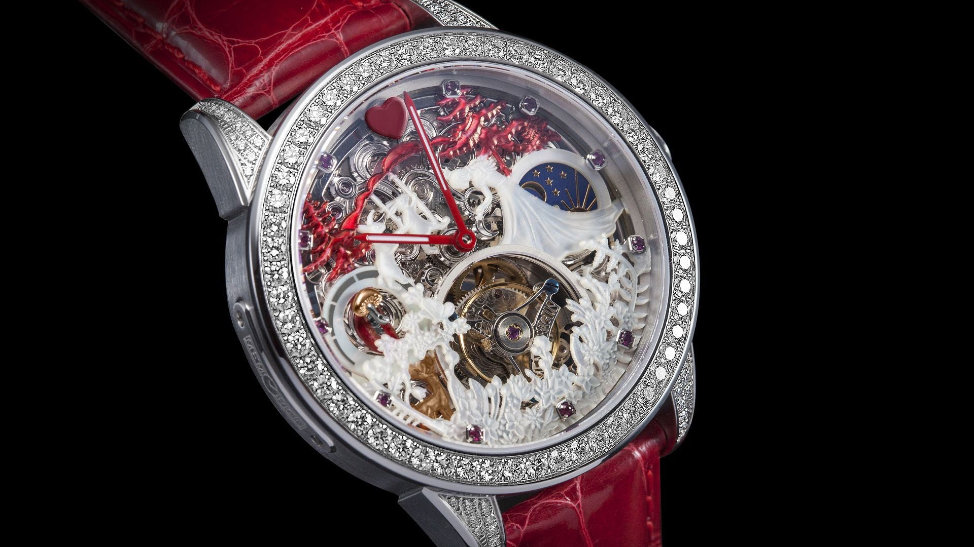 Memorigin Qiqi Design Series – the spring of Vienna(Ruby) Tourbillon Watch 4894379226149
