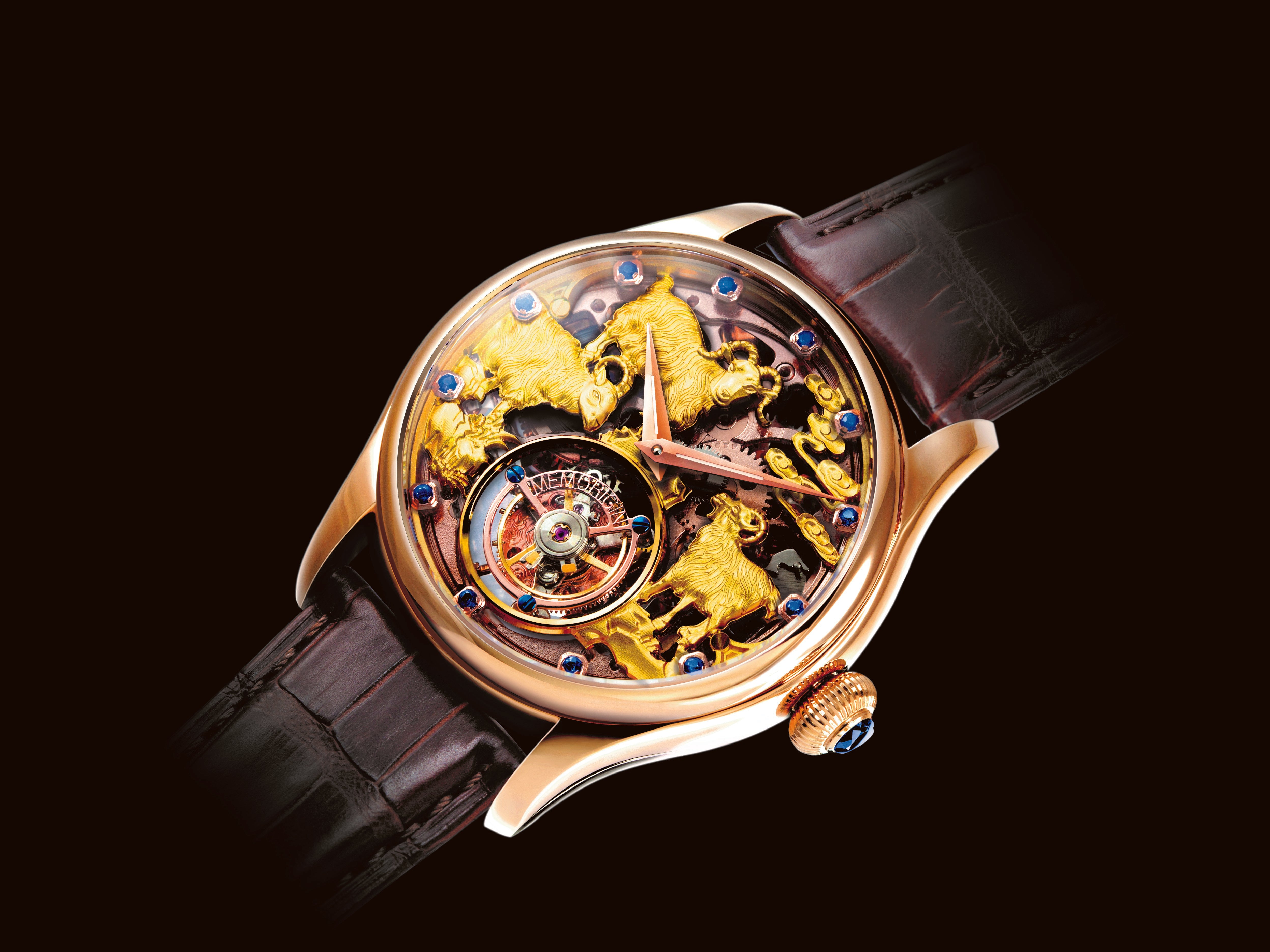 Memorigin Zodiac Series Sheep Tourbillon Watch 4894379201313