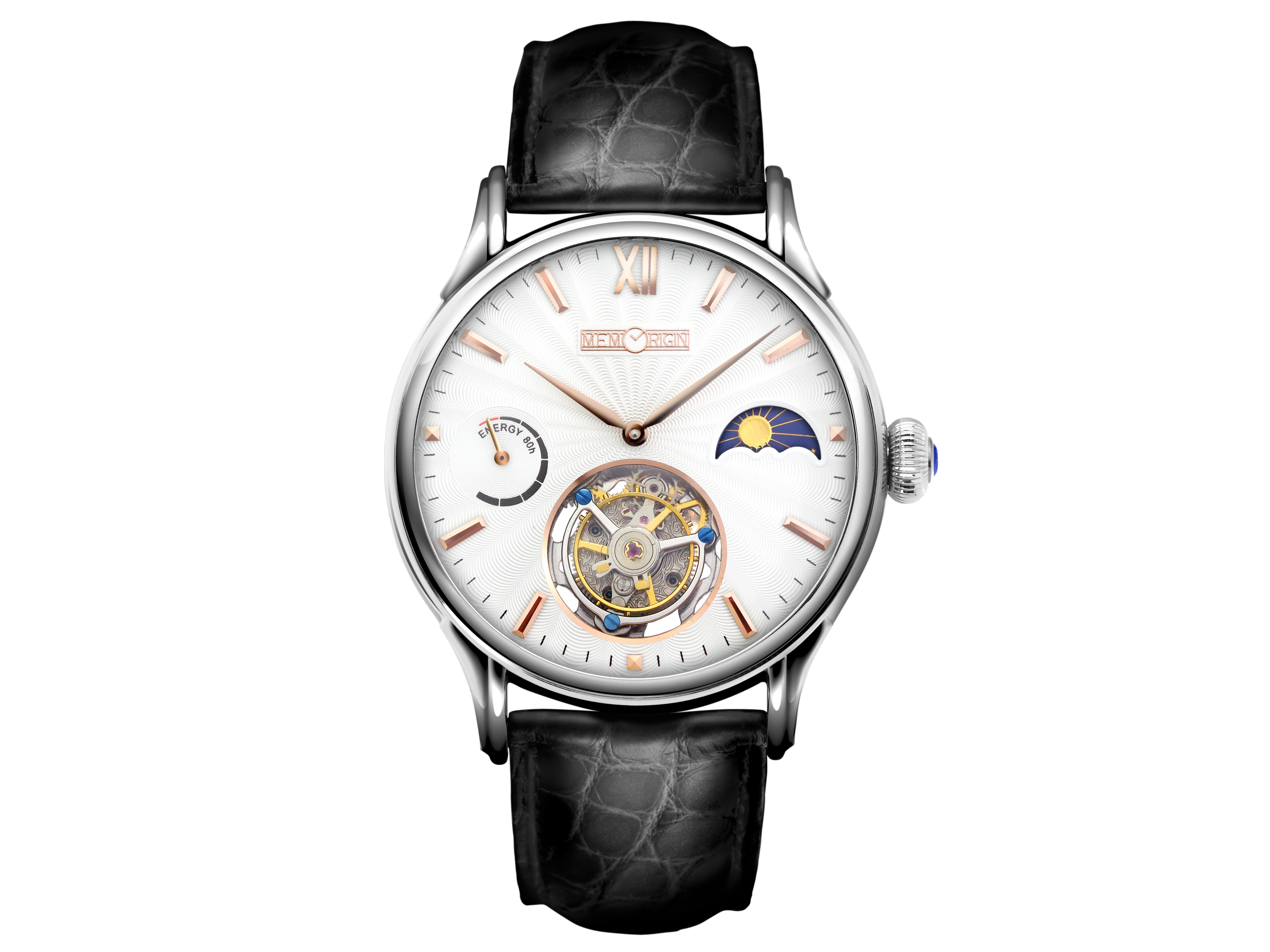 Memorigin Everlasting Series Rectangle Index Tourbillon Watch 4894379022321