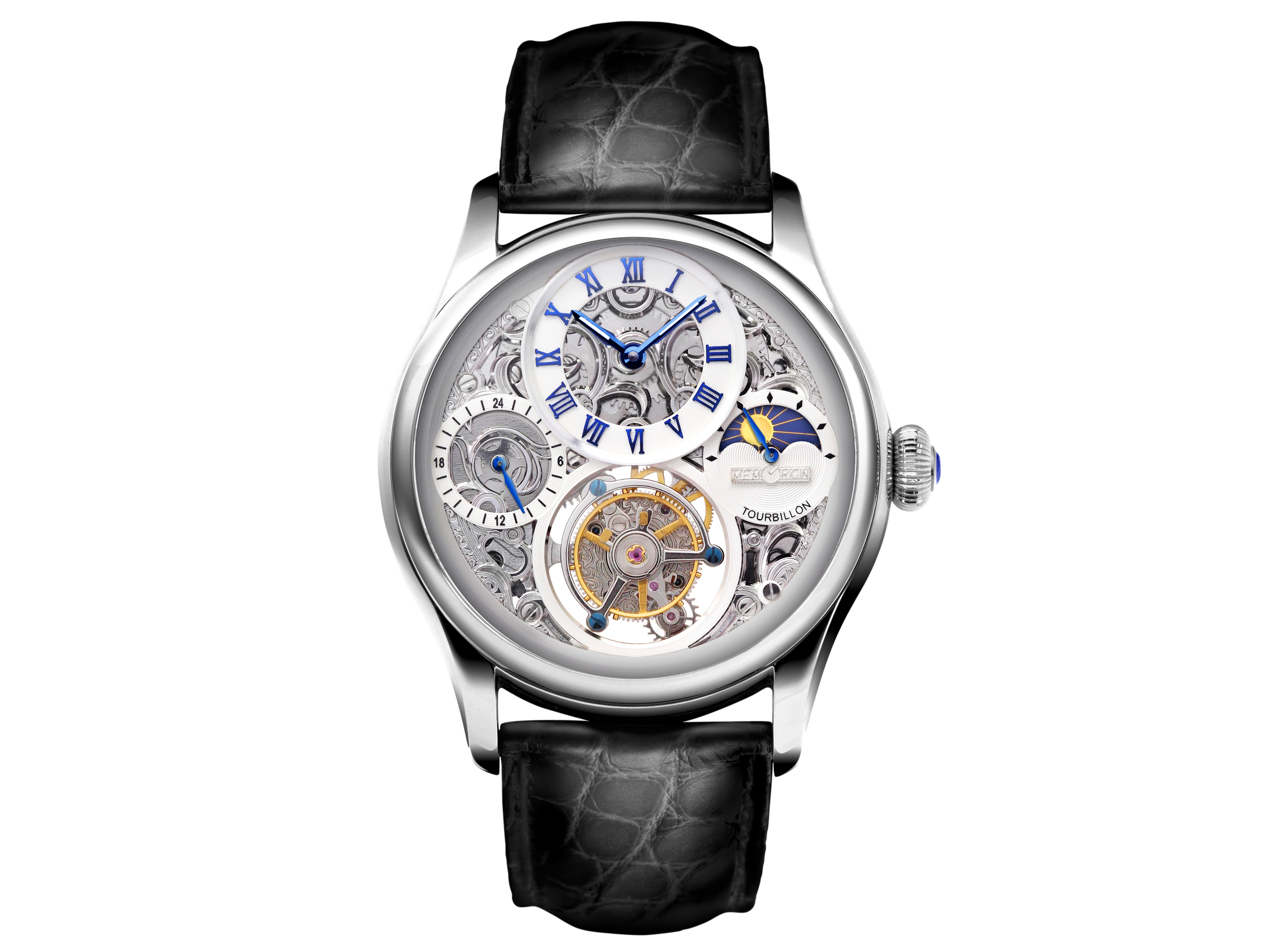 Memorigin Fascination Series Silver Tourbillon Watch 4894379080116