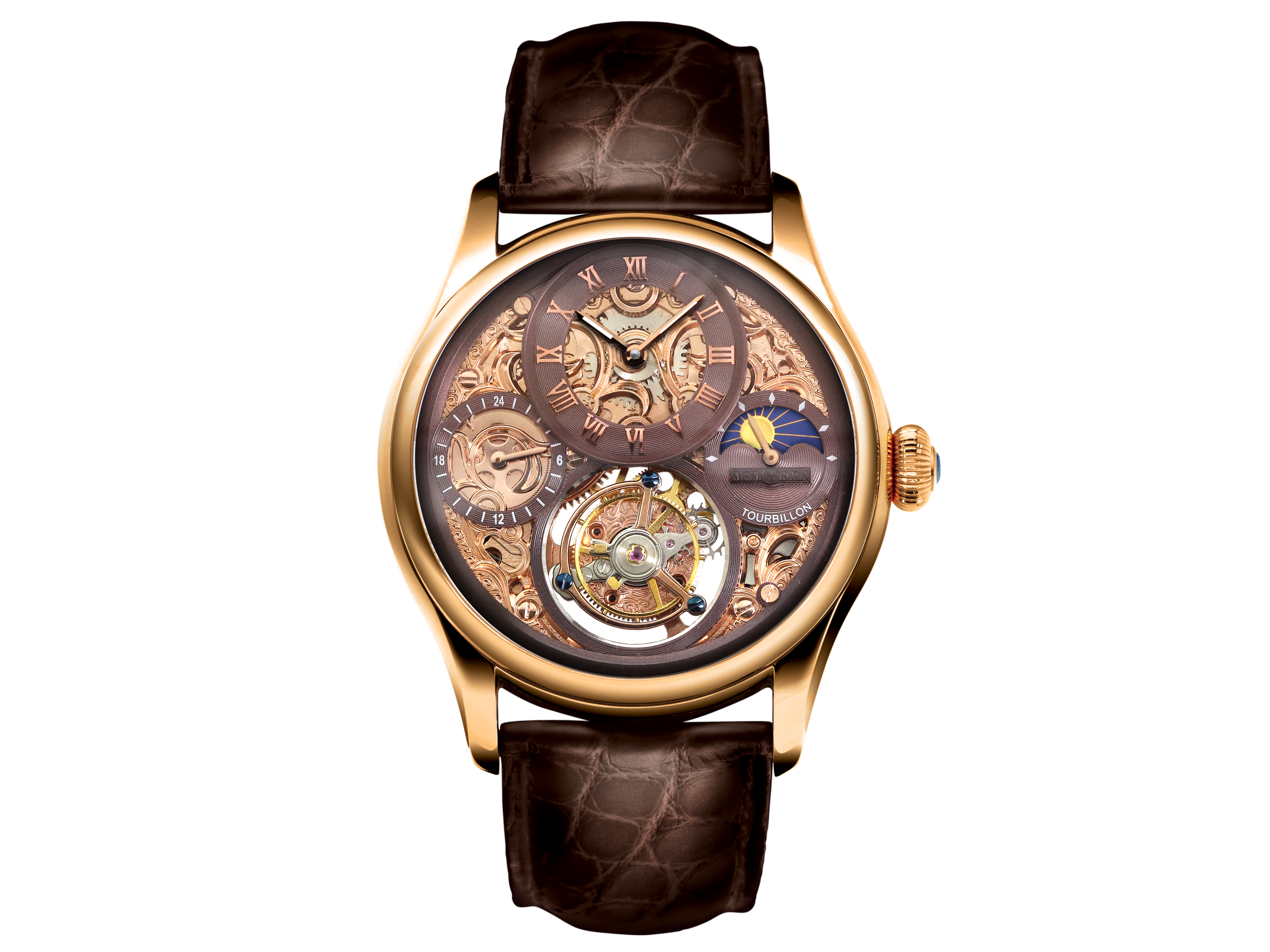 Memorigin Fascination Series Rose Gold Tourbillon Watch 4894379080215