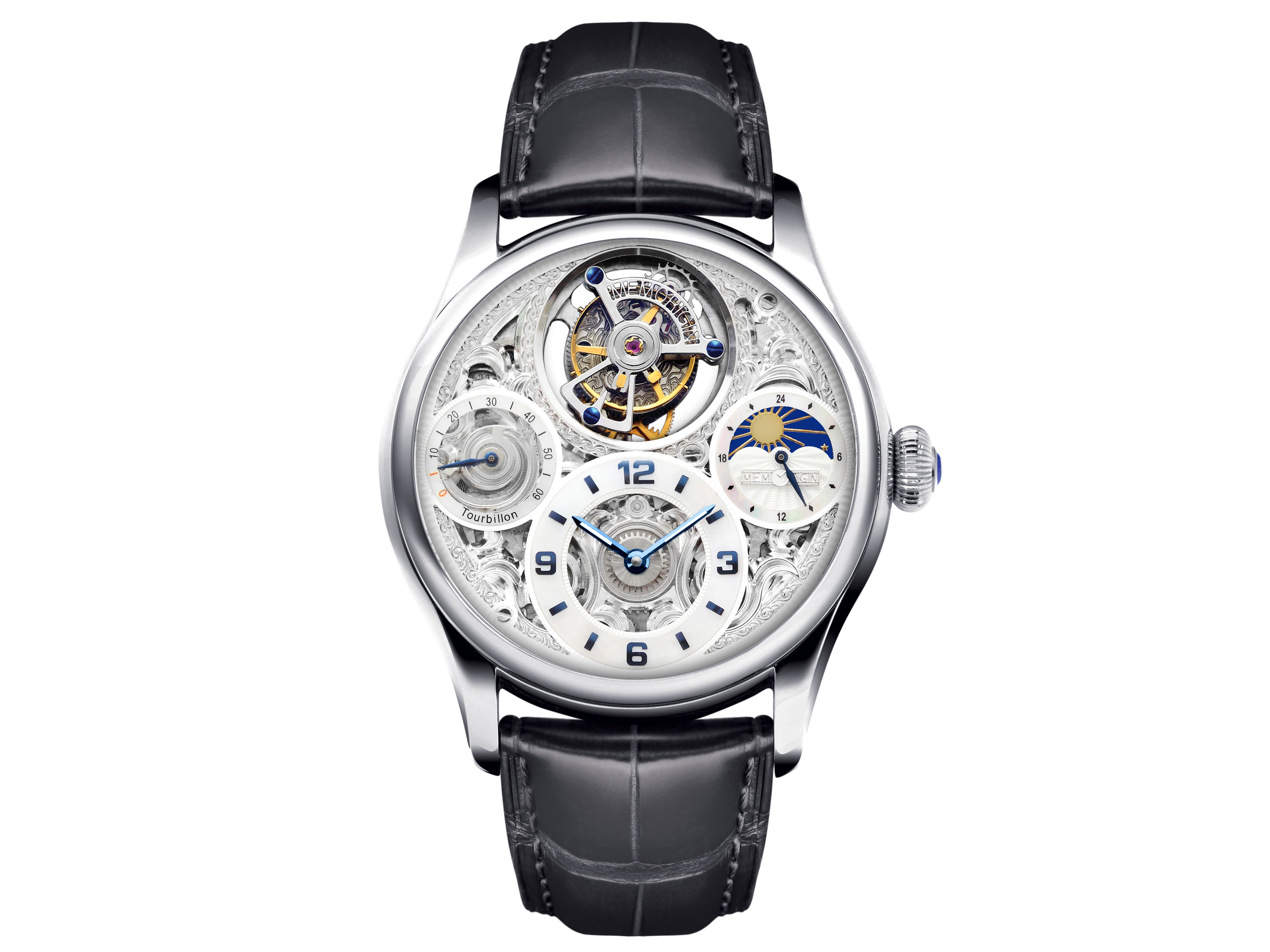 Memorigin Starlit Legend Series Stainless Steel Tourbillon Watch 4894379110110