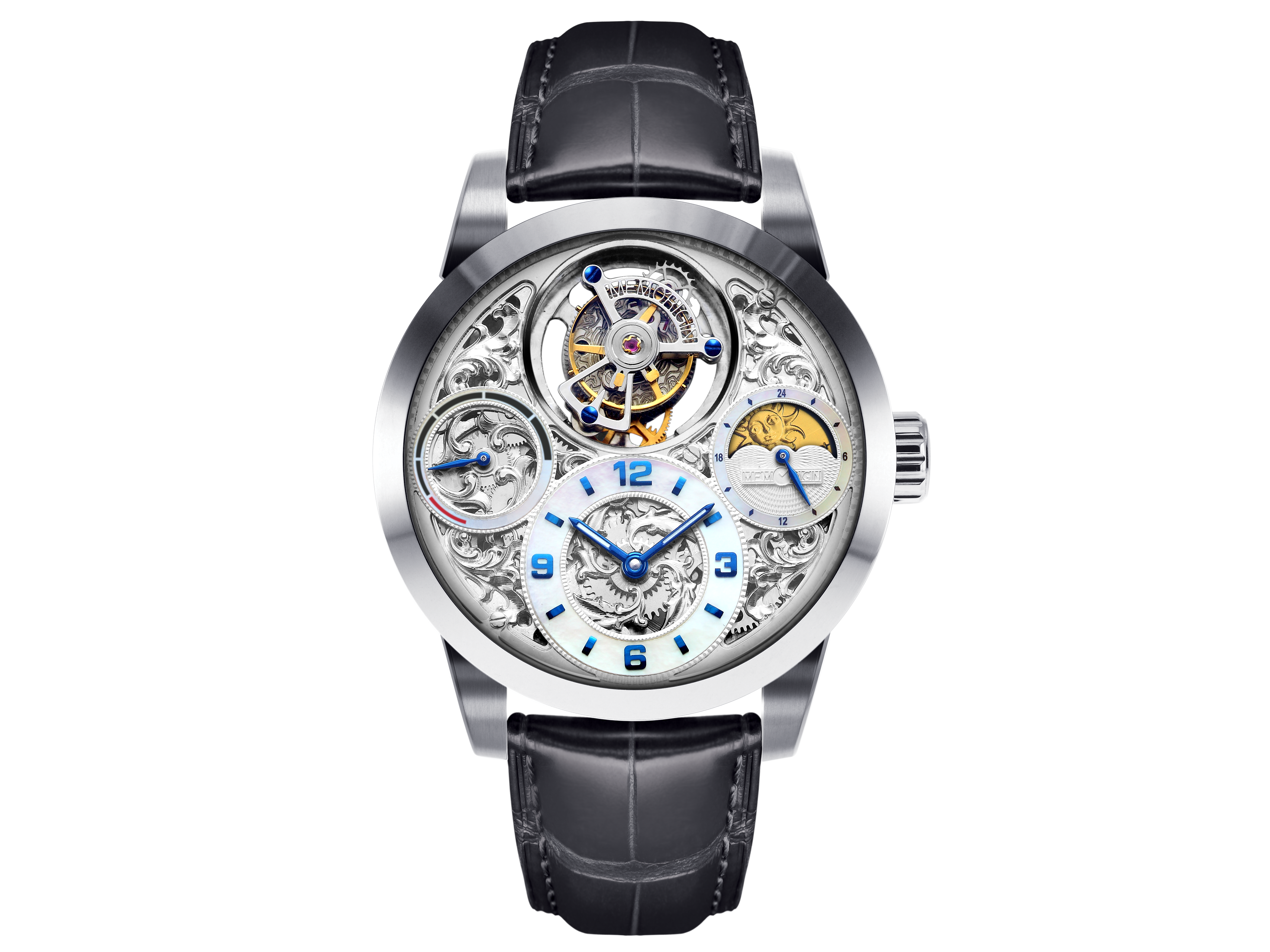 Memorigin Starlit Legend Series Imperial Stainless Steel Tourbillon Watch 4894379111087