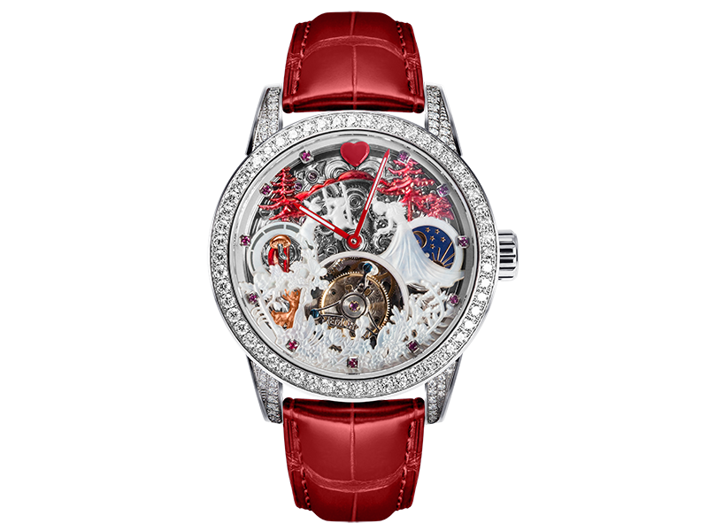 Memorigin Qiqi Design Series – the spring of Vienna(Ruby) Tourbillon Watch 4894379226149