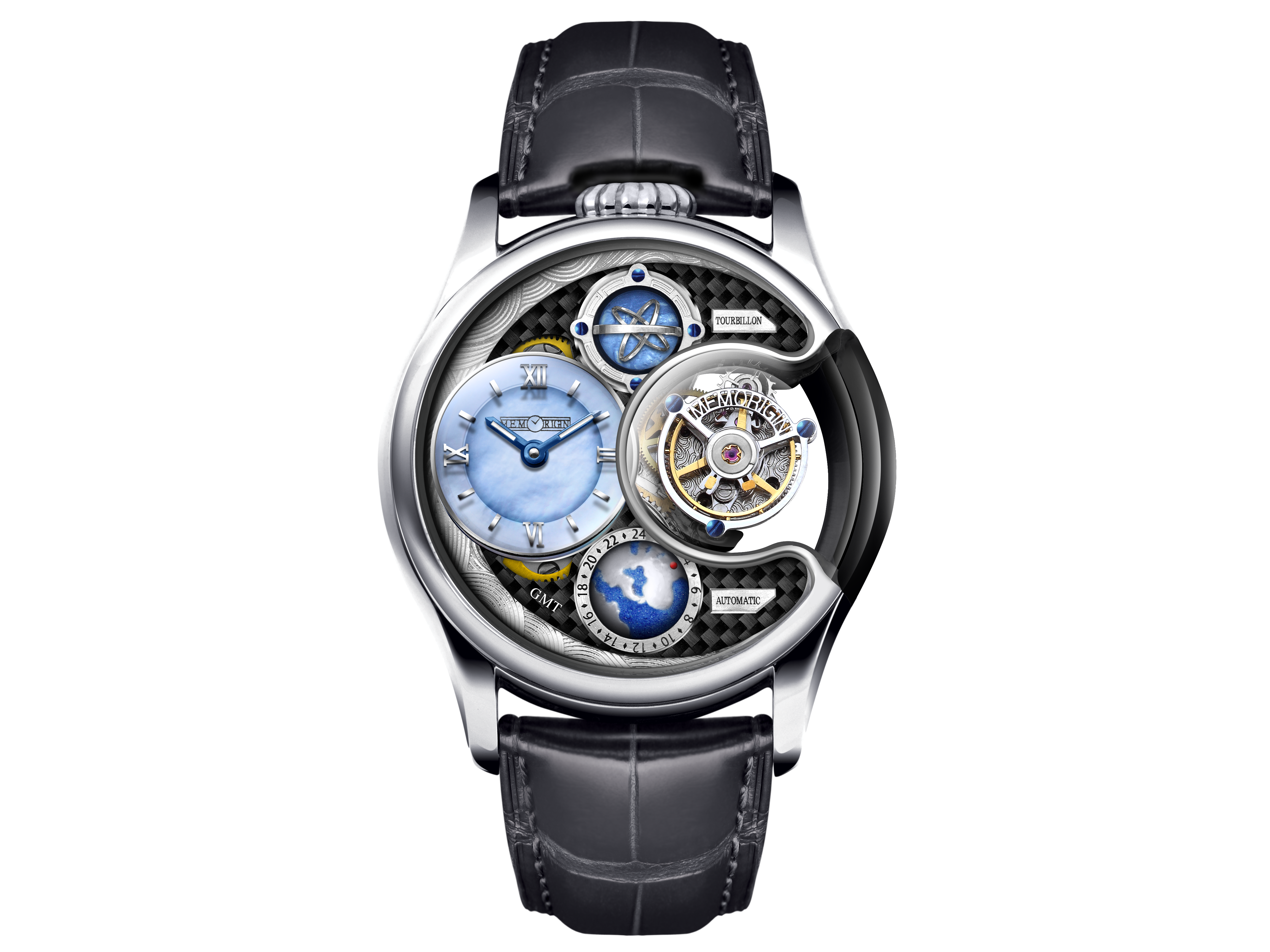 Memorigin Stellar Series Stainless Steel Tourbillon Watch 4894379660110