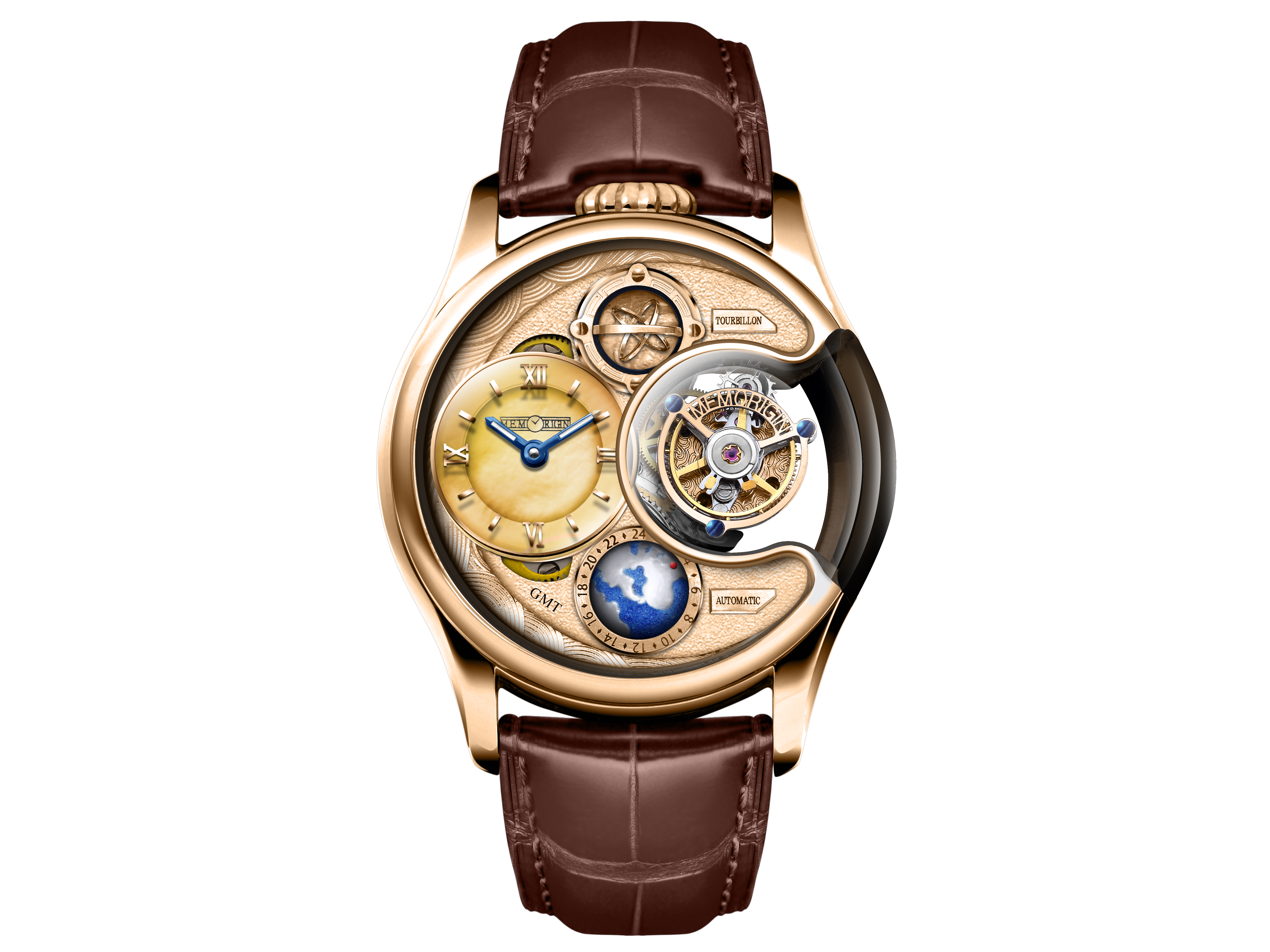 Memorigin Stellar Series Rose Gold Tourbillon Watch 4894379660211
