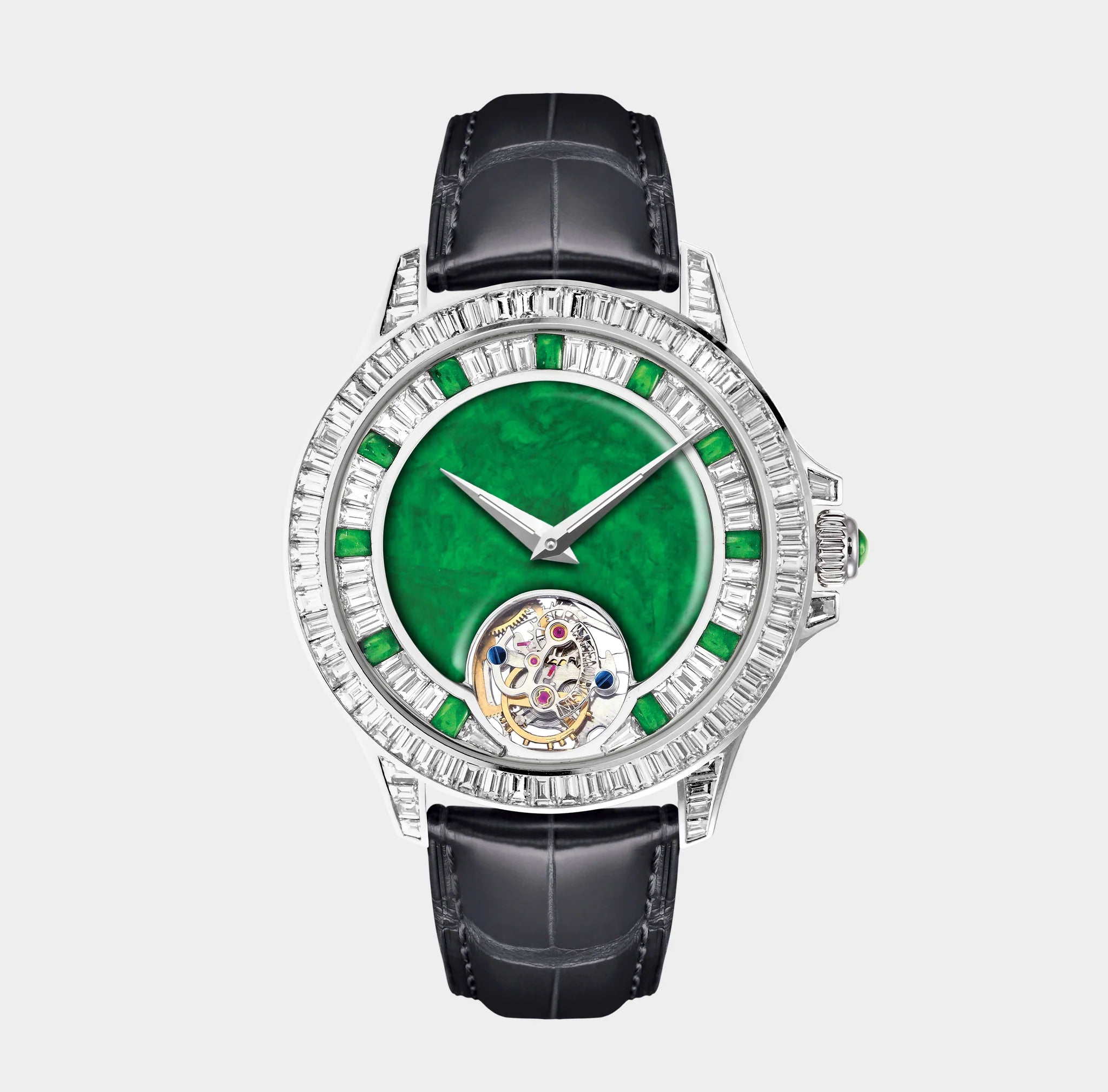 Memorigin Emperor Jade Series Lady Tourbillon Watch 4894379370248