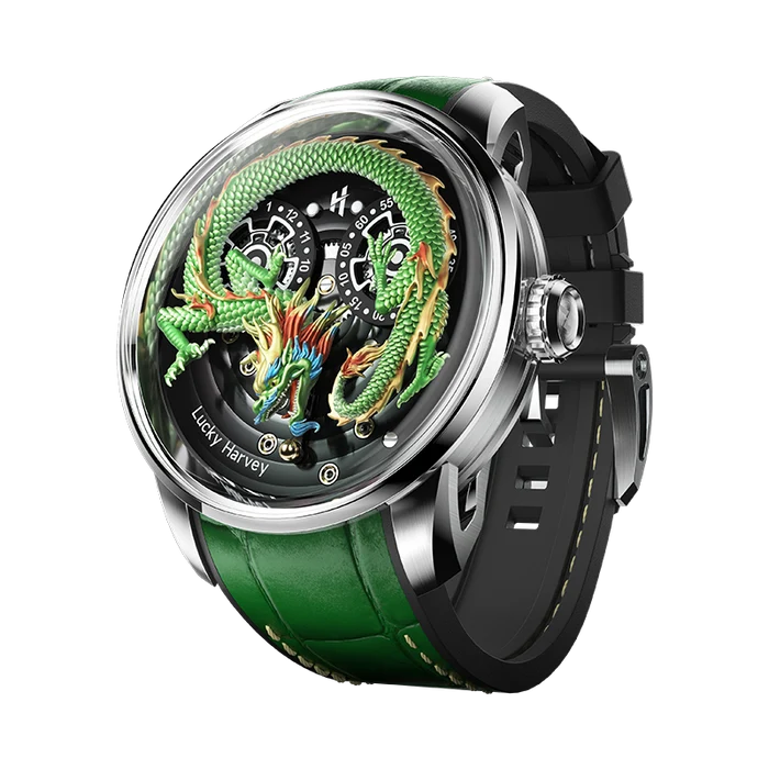 Lucky Harvey Craftsmanship Series Green Dragon Automaton Watch