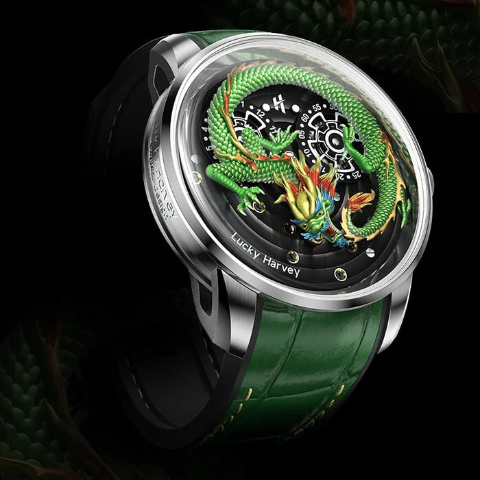 Lucky Harvey Craftsmanship Series Green Dragon Automaton Watch