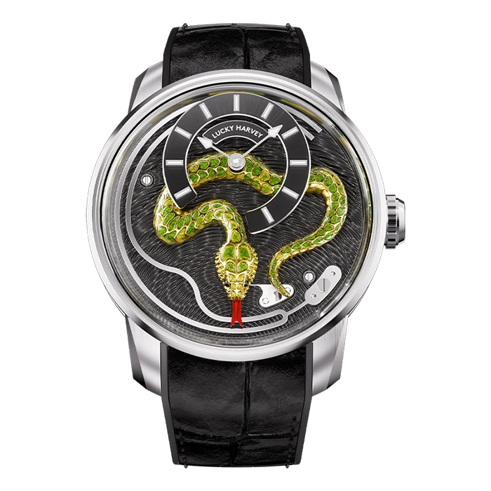 Lucky Harvey Silver Enamel Chiming Snake