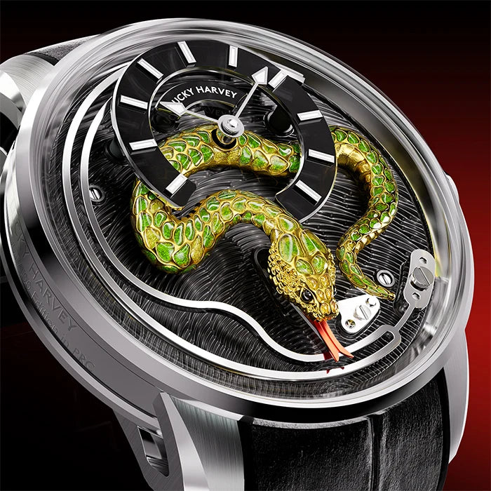 Lucky Harvey Silver Enamel Chiming Snake