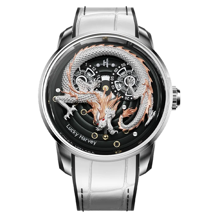 Lucky Harvey Craftsmanship Series White Dragon Automaton Watch