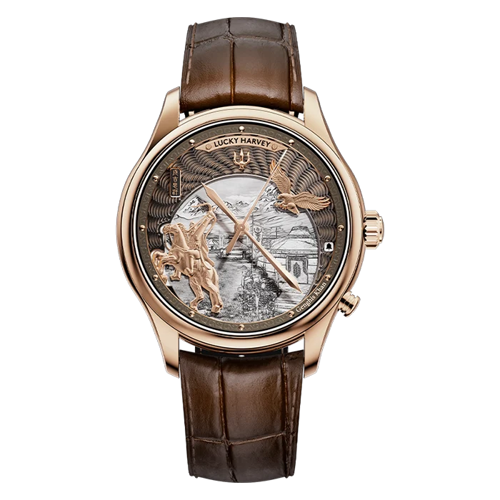 Lucky Harvey Rose Gold Titanium Chiming Genghis Khan
