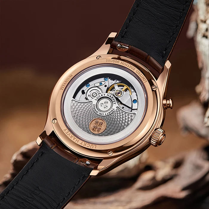 Lucky Harvey Rose Gold Titanium Chiming Genghis Khan