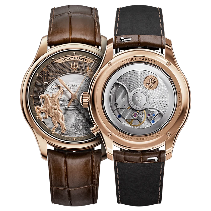 Lucky Harvey Rose Gold Titanium Chiming Genghis Khan