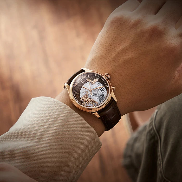 Lucky Harvey Rose Gold Titanium Chiming Genghis Khan