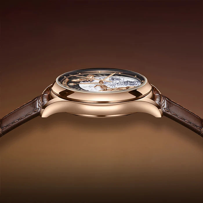 Lucky Harvey Rose Gold Titanium Chiming Genghis Khan