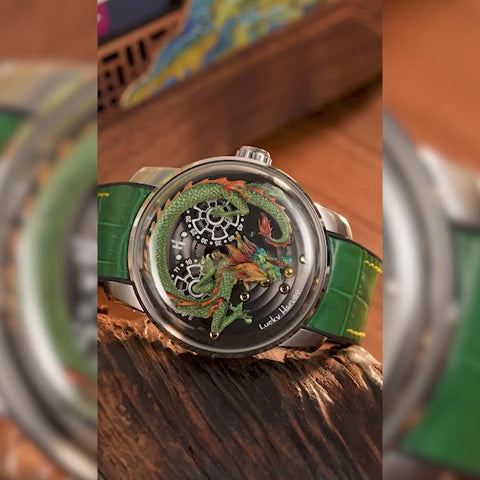 Lucky Harvey Craftsmanship Series Green Dragon Automaton Watch