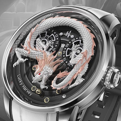 Lucky Harvey Craftsmanship Series White Dragon Automaton Watch