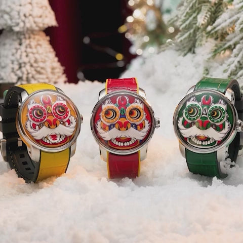 Lucky Harvey Fun Series Red Lion Dance Automatic Watch