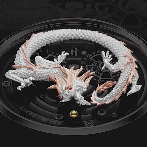 Lucky Harvey Craftsmanship Series White Dragon Automaton Watch
