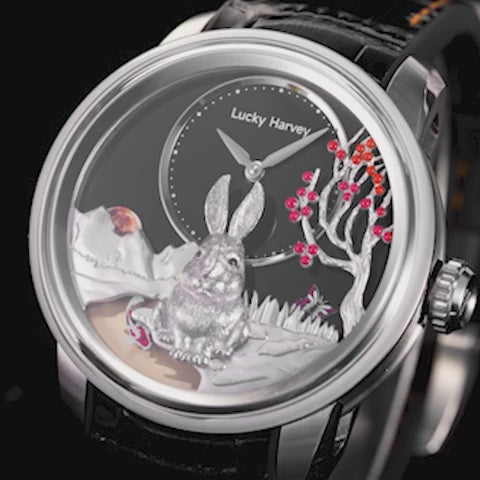 Lucky Harvey Craftsmanship Series Silver Rabbit Limited Edition Automatic Watch