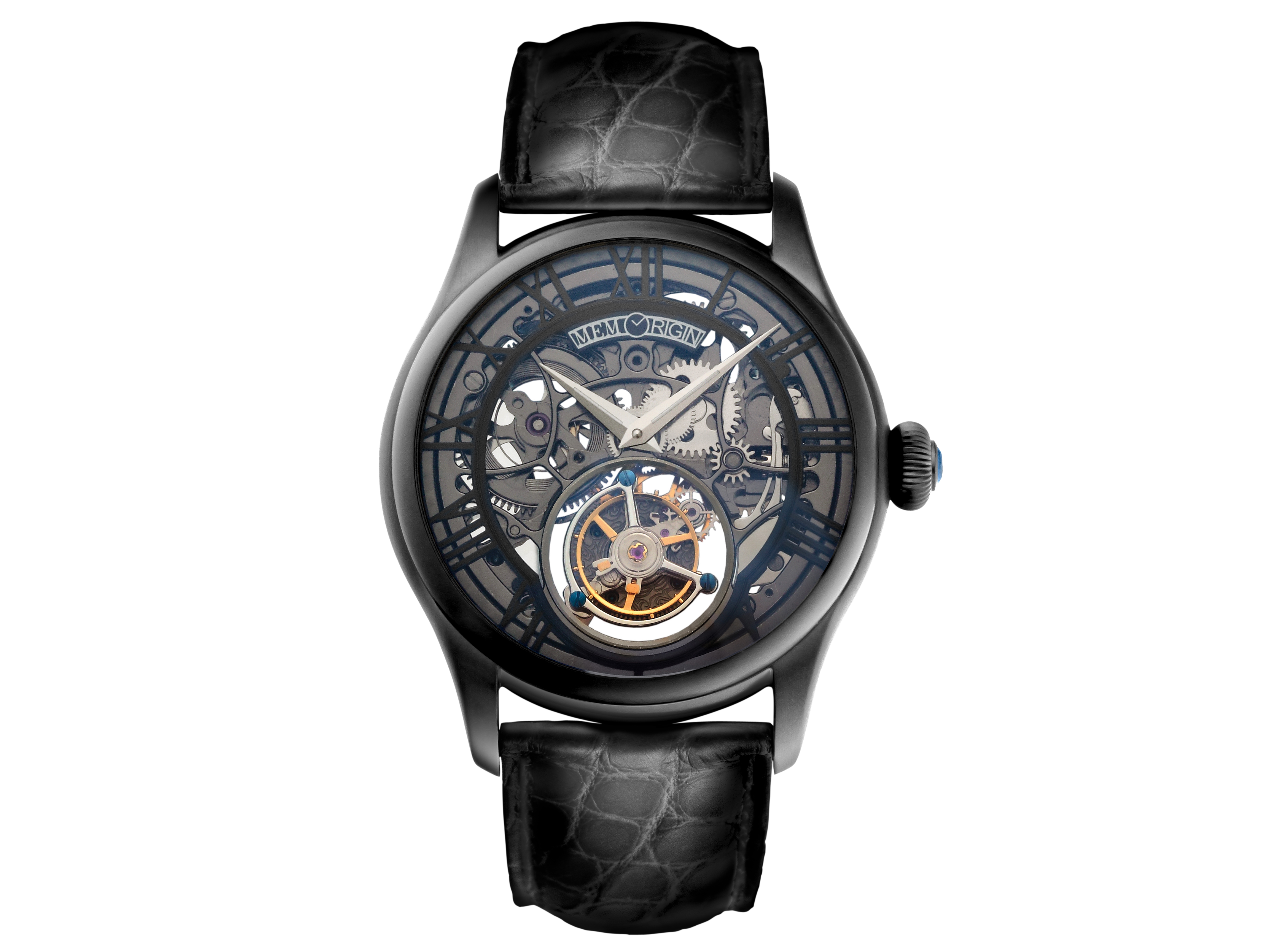 Memorigin Auspicious Series Black PVD Tourbillon Watch 4894379050317