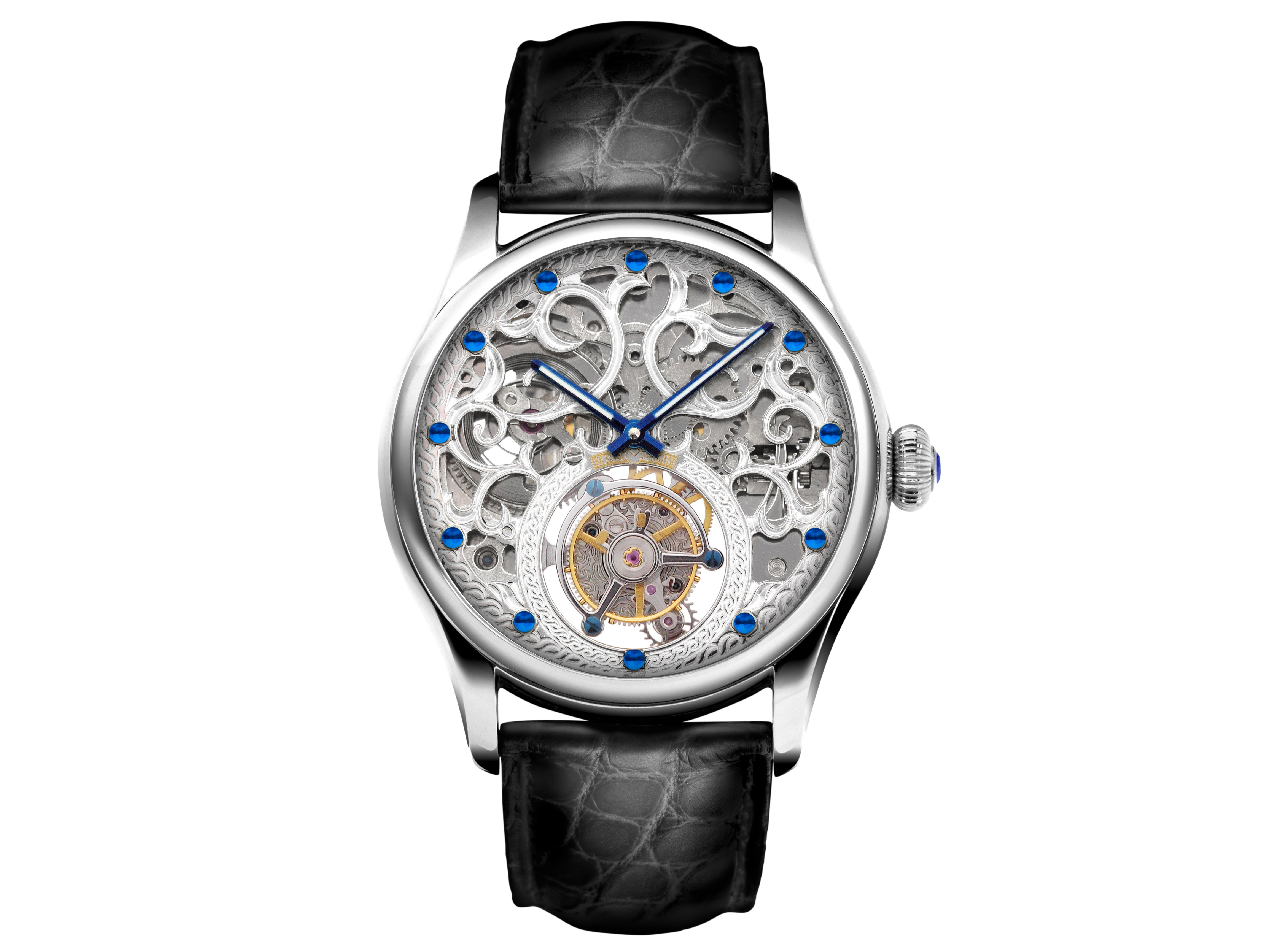 Memorigin Auspicious Series Silver Tourbillon Watch 4894379050713