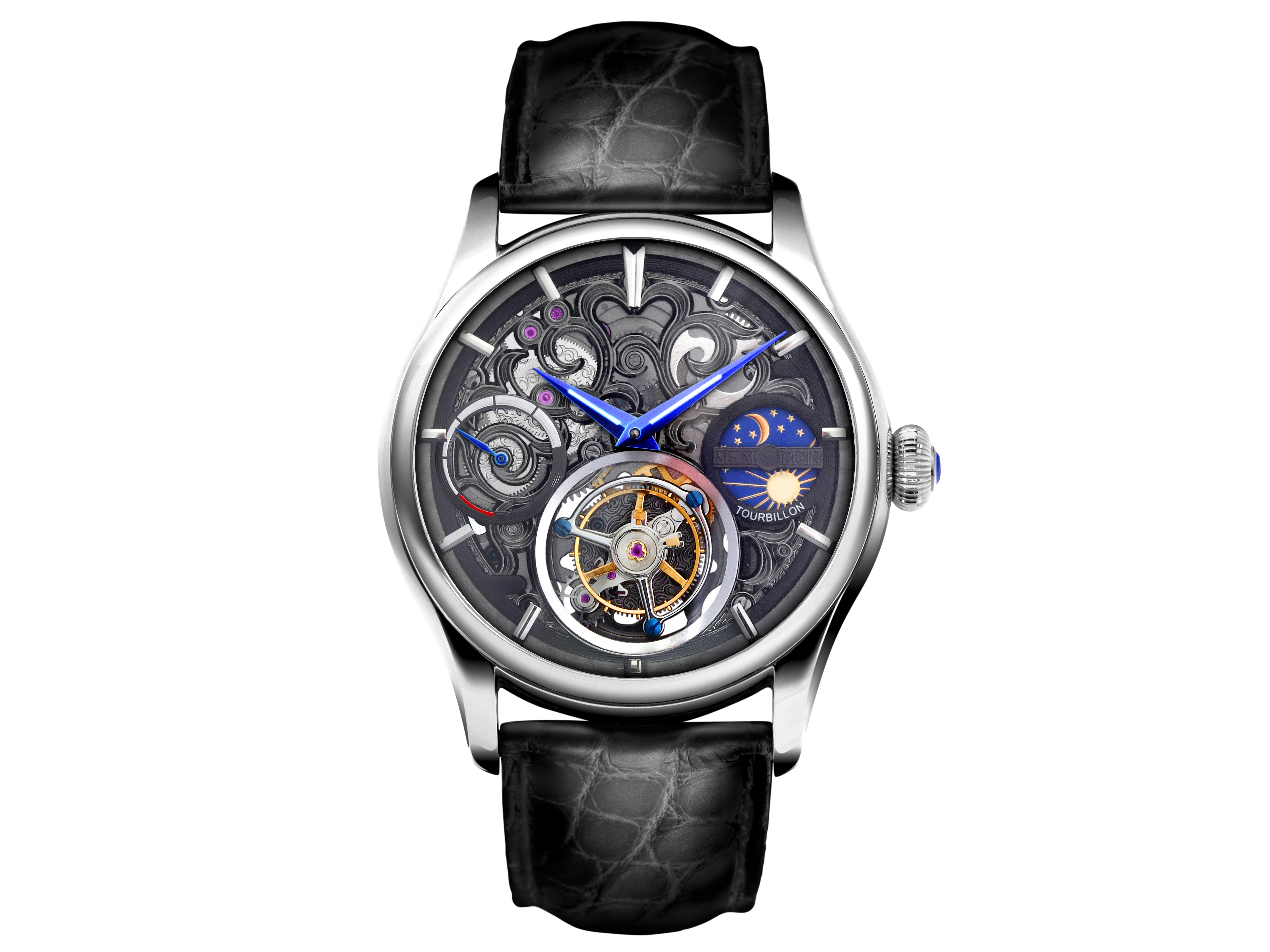 Memorigin Navigator Series Stainless Steel Tourbillon Watch  4894379070414