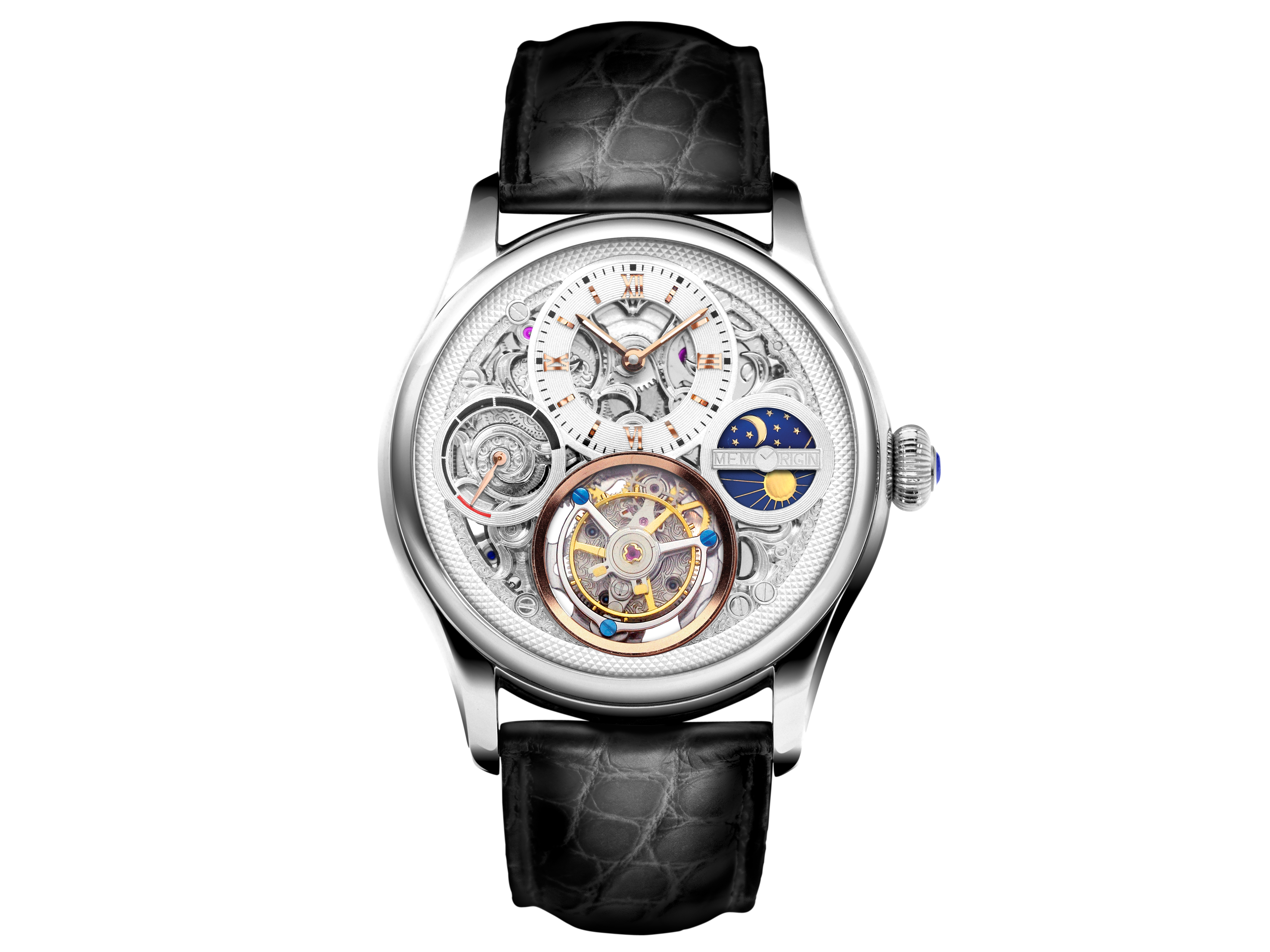 Memorigin Zeus Series Stainless Steel Tourbillon Watch 4894379090115