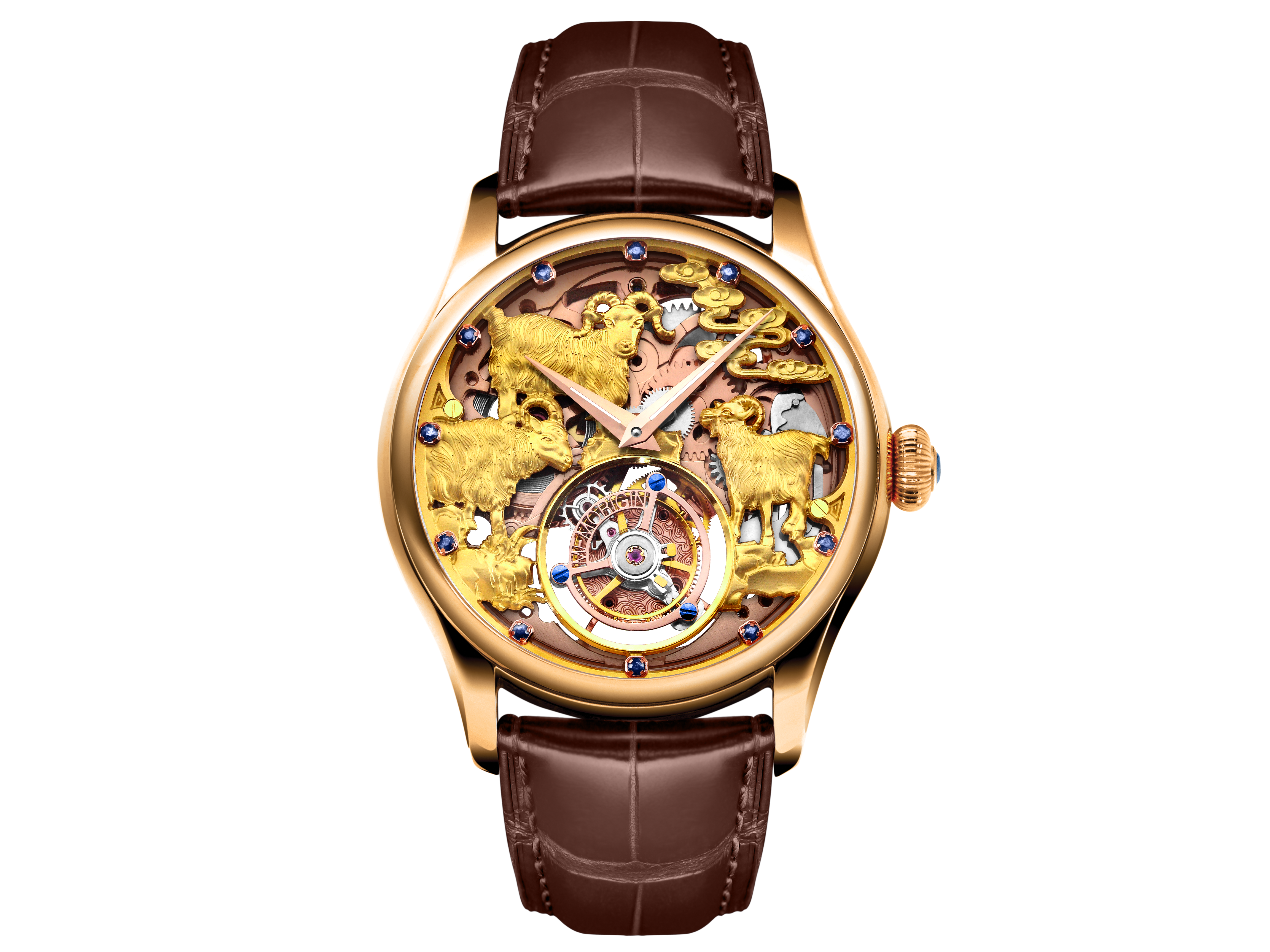 Memorigin Zodiac Series Sheep Tourbillon Watch 4894379201313