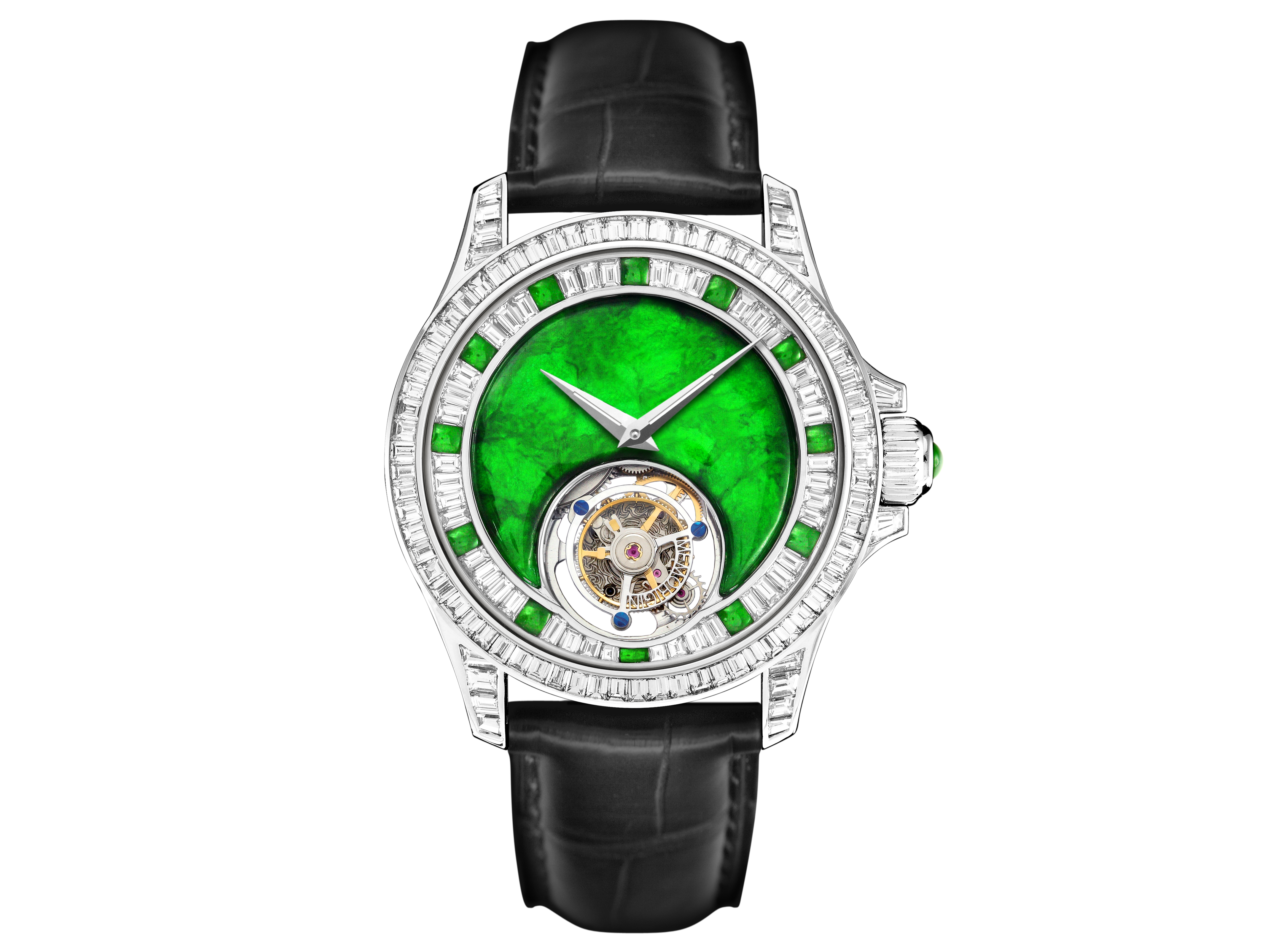 Memorigin Emperor Jade Series Lady Tourbillon Watch 4894379370248