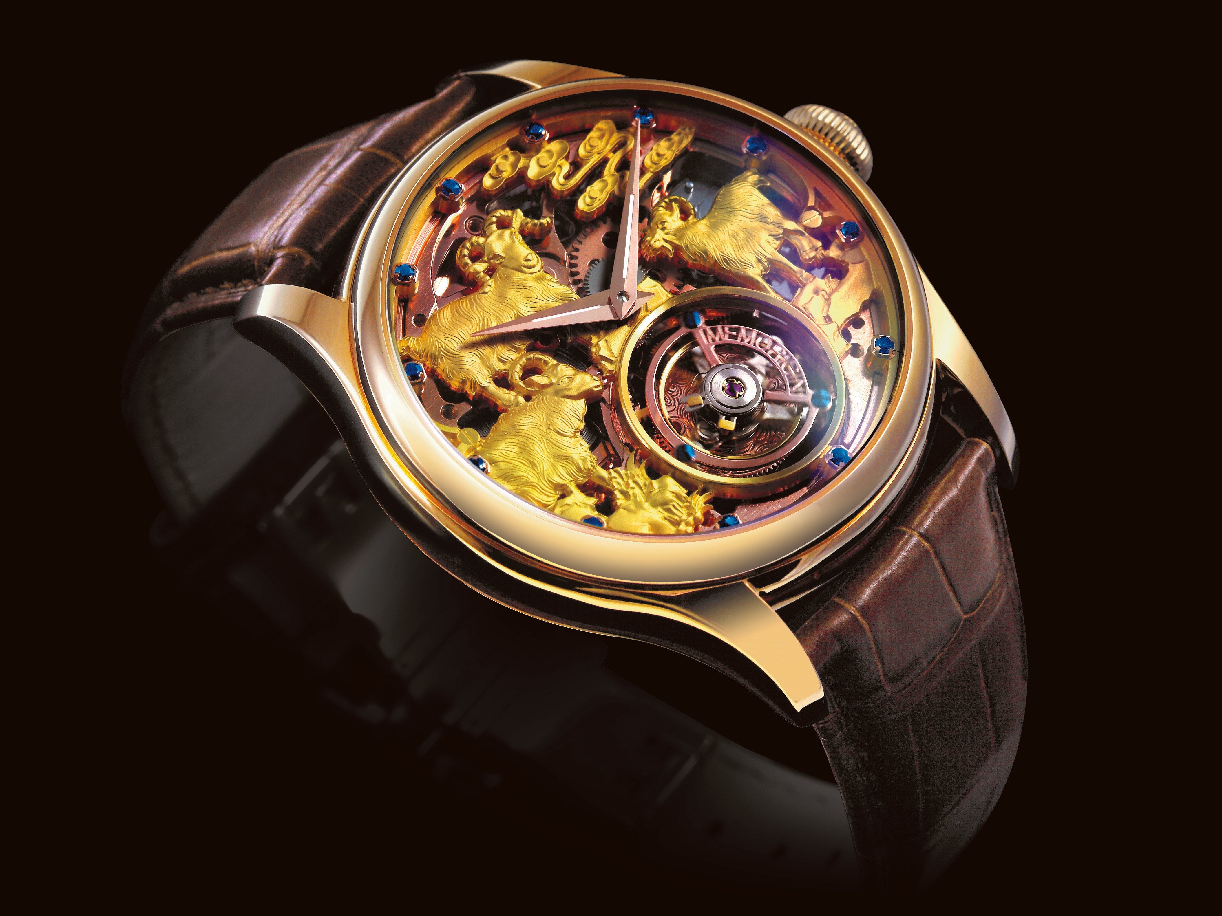 Memorigin Zodiac Series Sheep Tourbillon Watch 4894379201313