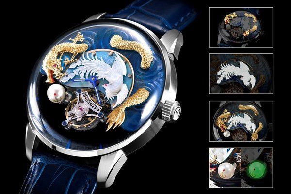 Memorigin The Harmony of Dragon and Phoenix Series Tourbillon Watch 4894379660714