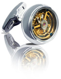 Memorigin Tourbillon Cufflink Real co-axial Tourbillon-cufflinks