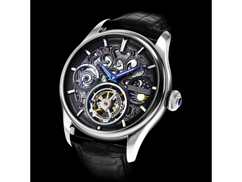 Memorigin Navigator Series Stainless Steel Tourbillon Watch 4894379070414